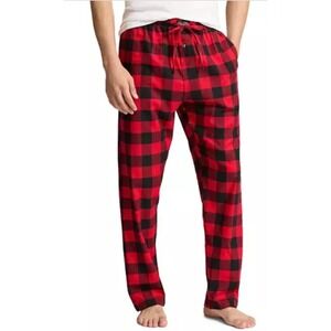 Polo Ralph Lauren Men's Big & Tall Pajama Pants Red Black‎ Plaid NWT - Size 3XL